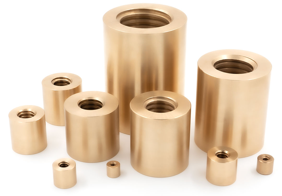 Cylindrical bronze nuts