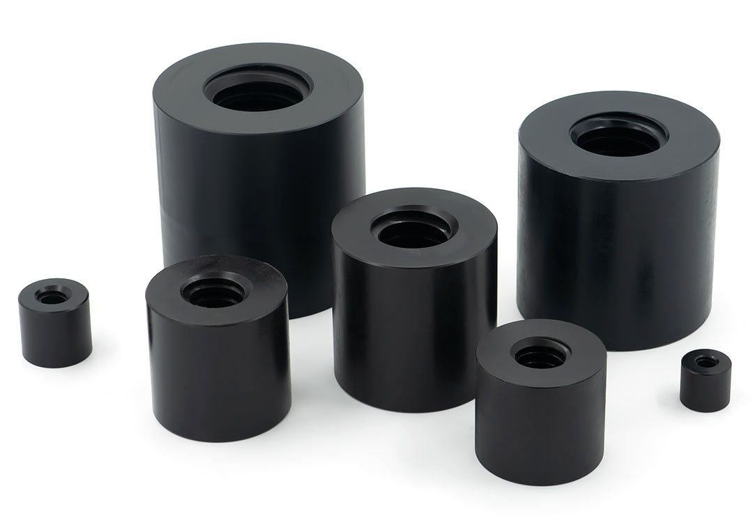 Cylindrical nylon nuts